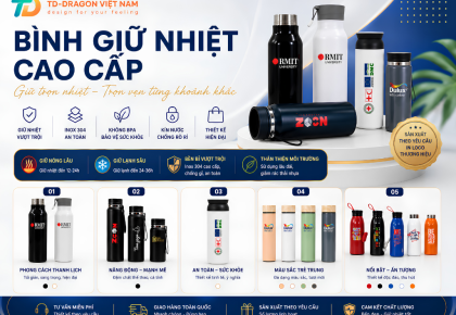 BÌNH GIỮ NHIỆT INOX CAO CẤP – QUÀ TẶNG DOANH NGHIỆP NÂNG TẦM THƯƠNG HIỆU