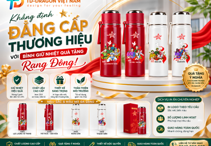 BÌNH GIỮ NHIỆT RẠNG ĐÔNG IN LOGO - GIẢI PHÁP QUÀ TẶNG THƯƠNG HIỆU CHUYÊN NGHIỆP