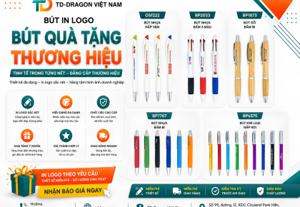 BÚT NHỰA IN LOGO DOANH NGHIỆP – QUÀ TẶNG NHỎ, GIÁ TRỊ THƯƠNG HIỆU LỚN